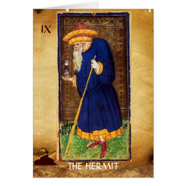 ANTIQUE RENAISSANCE TAROTS 9 / THE HERMIT (Front)