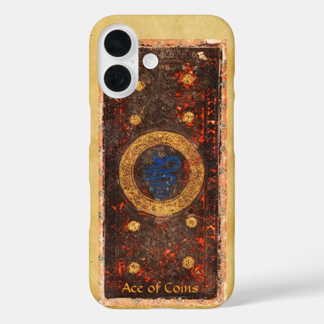 ANTIQUE RENAISSANCE TAROTS  / ACE OF COINS Case-Mate iPhone CASE (Back)