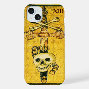 ANTIQUE RENAISSANCE TAROTS,ACE OF SWORDS Parchment iPhone 15 Plus Case