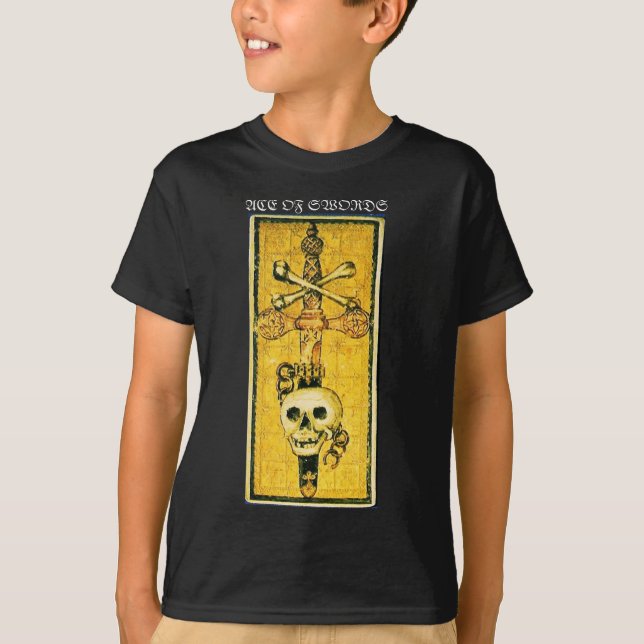 ANTIQUE RENAISSANCE TAROTS /ACE OF SWORDS T-Shirt (Front)