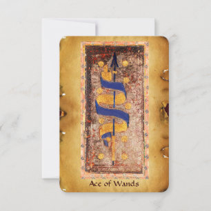 ANTIQUE RENAISSANCE TAROTS  / ACE OF WANDS
