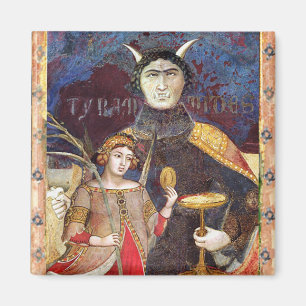 ANTIQUE RENAISSANCE TAROTS / DEVIL Conceit Detail Magnet