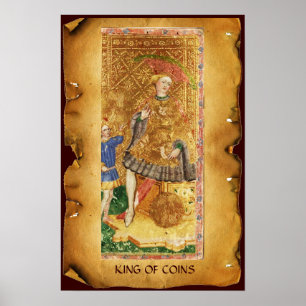 ANTIQUE RENAISSANCE TAROTS  /KING  OF COINS POSTER