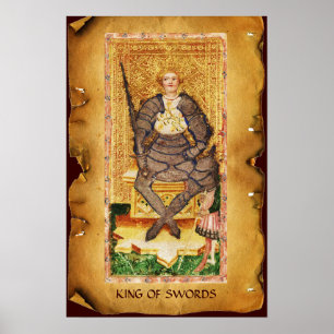 ANTIQUE RENAISSANCE TAROTS  / KING OF SWORDS POSTER