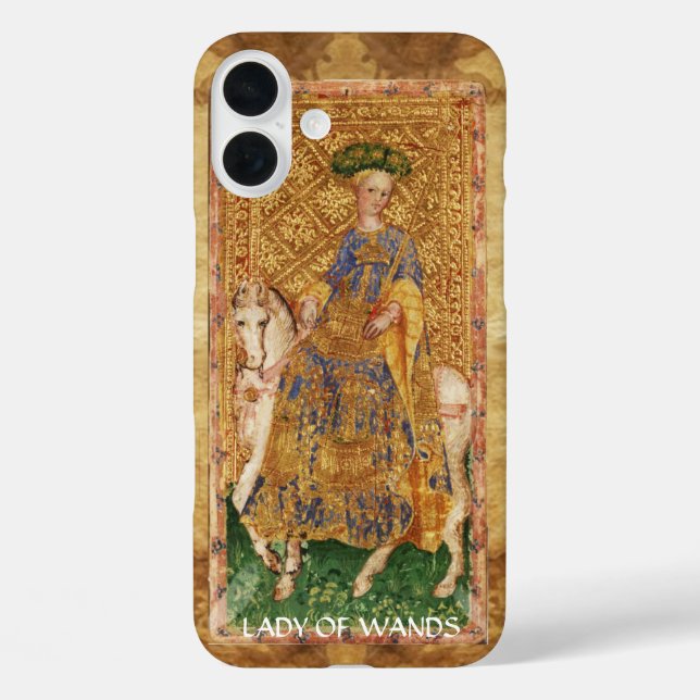 ANTIQUE RENAISSANCE TAROTS  / LADY OF WANDS Case-Mate iPhone CASE (Back)