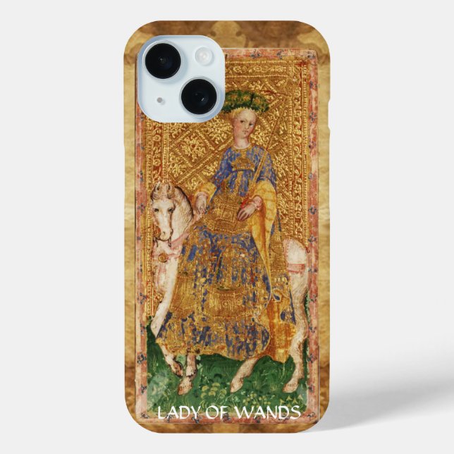 ANTIQUE RENAISSANCE TAROTS  / LADY OF WANDS Case-Mate iPhone CASE (Back)
