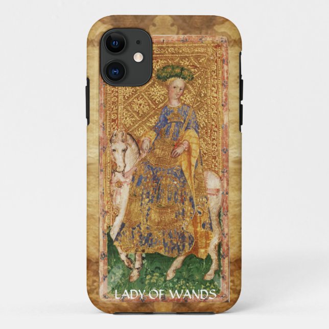 ANTIQUE RENAISSANCE TAROTS  / LADY OF WANDS Case-Mate iPhone CASE (Back)