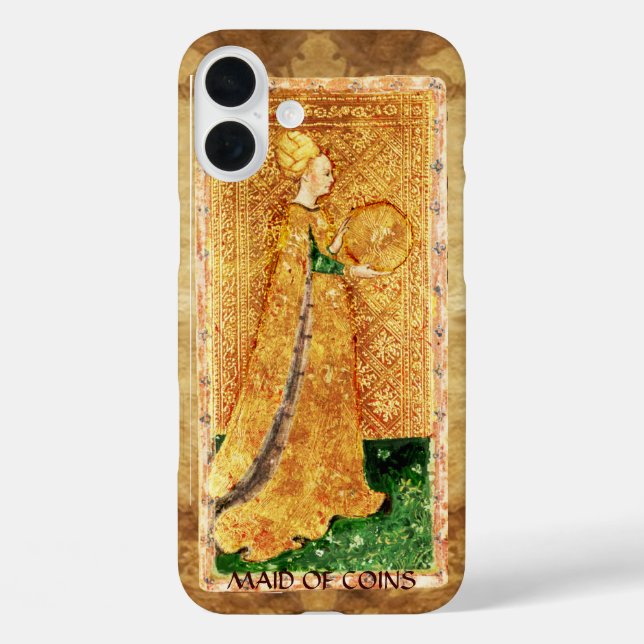 ANTIQUE RENAISSANCE TAROTS  / MAID OF COINS Case-Mate iPhone CASE (Back)