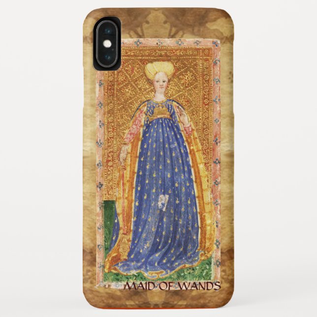 ANTIQUE RENAISSANCE TAROTS  / MAID OF WANDS Case-Mate iPhone CASE (Back)