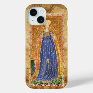 ANTIQUE RENAISSANCE TAROTS  / MAID OF WANDS iPhone 15 CASE