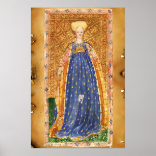 ANTIQUE RENAISSANCE TAROTS / MAID OF WANDS POSTER