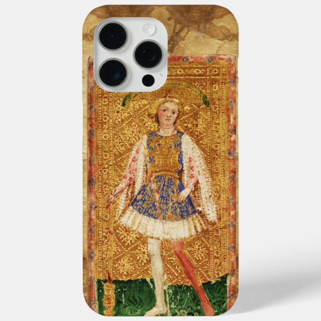 ANTIQUE RENAISSANCE TAROTS  / PAGE OF WANDS Case-Mate iPhone CASE (Back)
