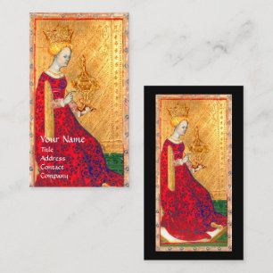 ANTIQUE RENAISSANCE TAROTS / QUEEN OF CUPS BUSINESS CARD