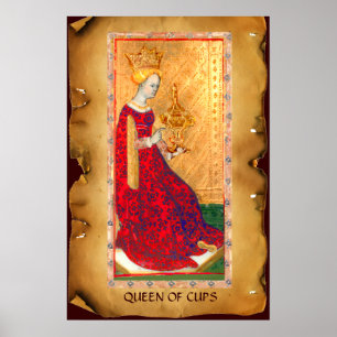 ANTIQUE RENAISSANCE TAROTS / QUEEN OF CUPS POSTER