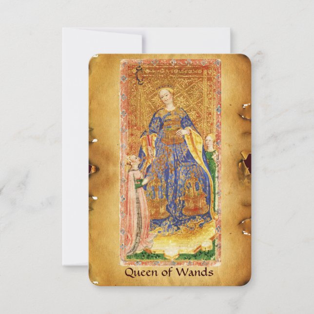 ANTIQUE RENAISSANCE TAROTS / QUEEN OF WANDS (Front)