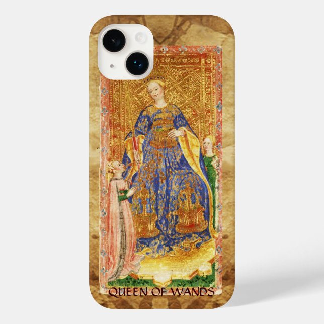 ANTIQUE RENAISSANCE TAROTS  / QUEEN OF WANDS Case-Mate iPhone CASE (Back)