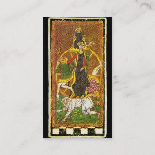 ANTIQUE RENAISSANCE TAROTS/ SUN & WHEEL OF FORTUNE BUSINESS CARD