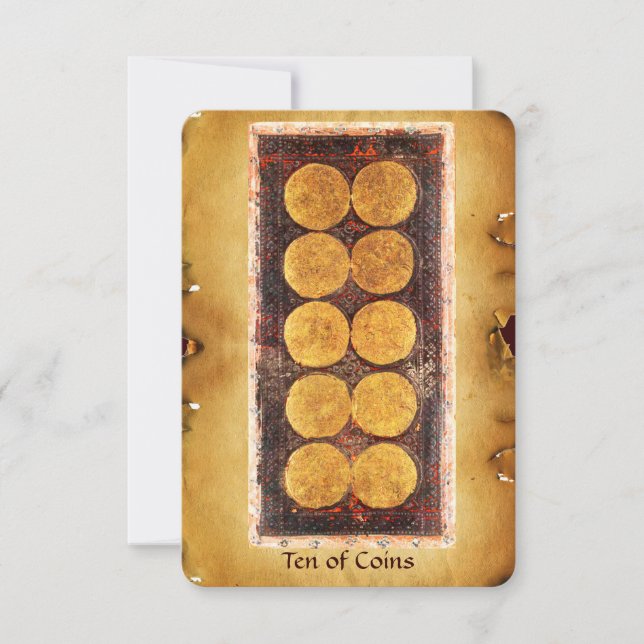 ANTIQUE RENAISSANCE TAROTS  / TEN OF COINS (Front)