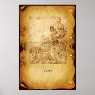 ANTIQUE RENAISSANCE TAROTS  / THE CHARIOT POSTER