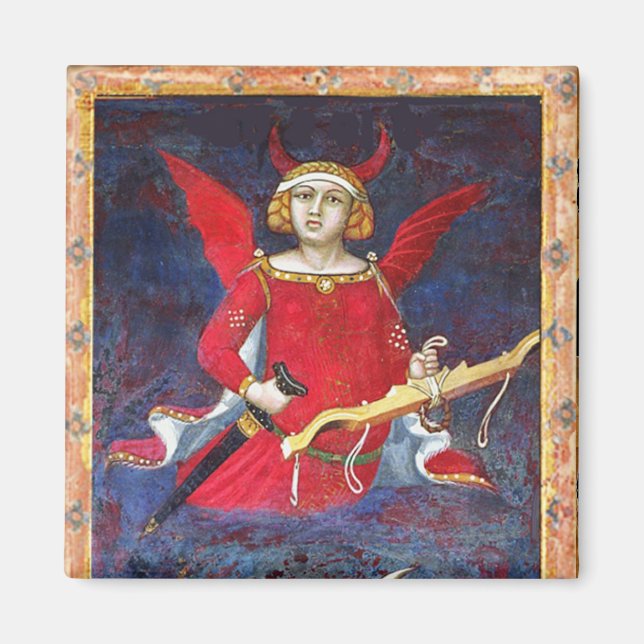ANTIQUE RENAISSANCE TAROTS /THE DEVIL Pride Detail Magnet (Front)
