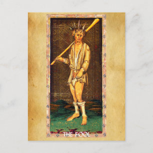 ANTIQUE RENAISSANCE TAROTS  / THE FOOL POSTCARD
