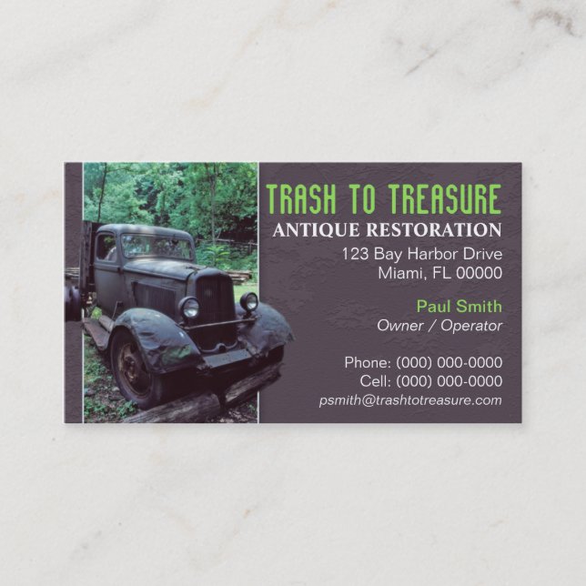 Antique Restoration Business Card (Front)