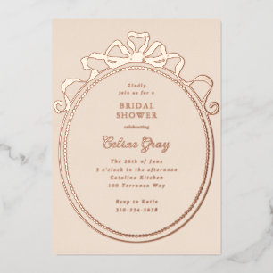 Antique Ribbon Bow Victorian Frame Bridal Shower