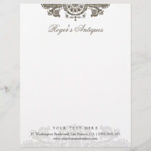 Antique Rococo Ornate Letterhead