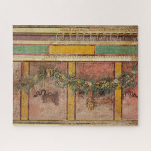 ANTIQUE ROMAN FRESCO,SATYR MASK,GARLAND,FRUITS  JIGSAW PUZZLE