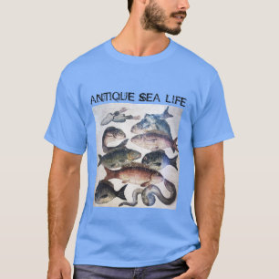 ANTIQUE ROMAN MOSAICS, FISHES,OCEAN SEA LIFE SCENE T-Shirt