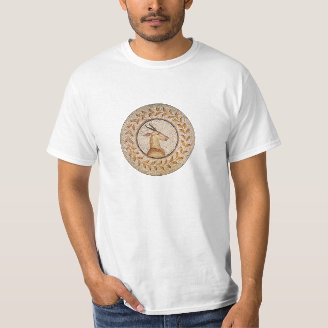 ANTIQUE ROMAN MOSAICS / GAZZELLE T-Shirt (Front)