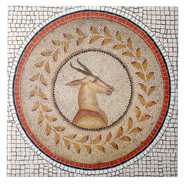 ANTIQUE ROMAN MOSAICS / GAZZELLE TILE (Front)