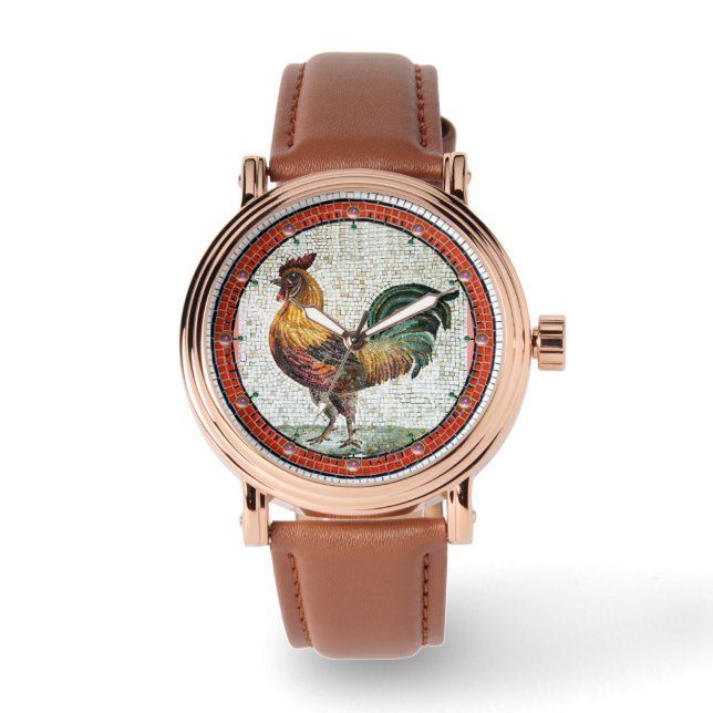 ANTIQUE ROMAN MOSAICS / ROOSTER WATCH (Front)