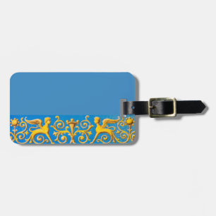 Antique roman pattern luggage tag