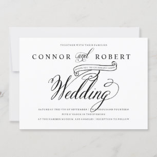 Antique Romance Gay Wedding Invitation