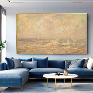 Antique Romantic Pastel Coastal Seascape Canvas Print