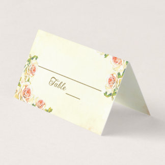 Antique Rose 3.5" x 2"  Folded Place Card