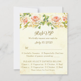 Antique Rose 4.25 x 5.5 RSVP Flat Card 1