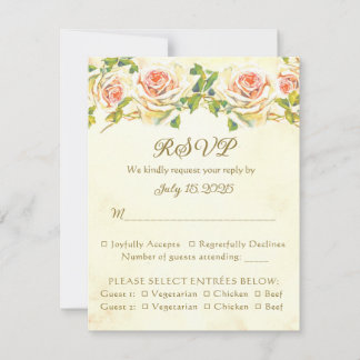 Antique Rose 4.25 x 5.5 RSVP Flat Card 1