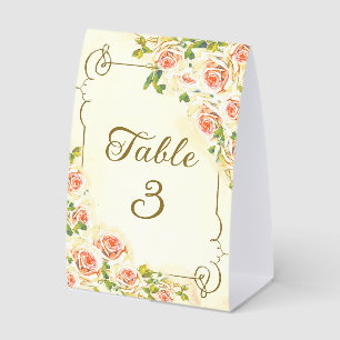 Antique Rose 4 x 6  Table Number