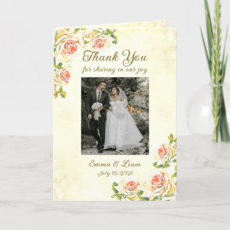 Antique Rose 5 x 7 Folded  Thank You Card