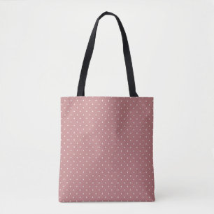 Antique Rose and white dots 2 Tote Bag