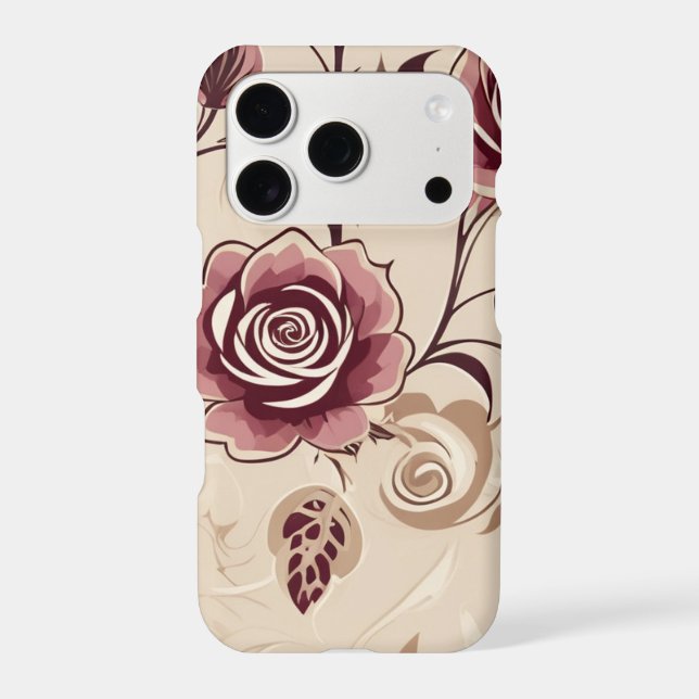 Antique Rose Botanical Apple iPhone 17 Pro Max Cas (Back)