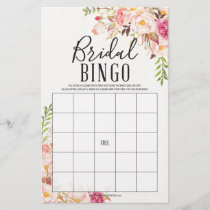 Antique Rose Double Sided Bridal Shower Games