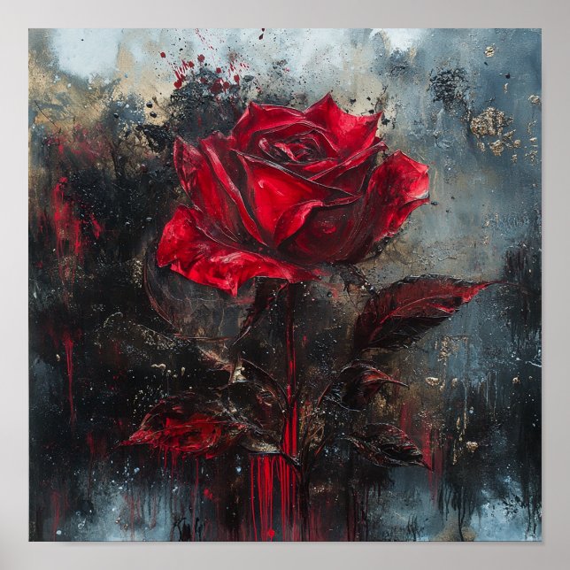 Antique Rose Flower Art Home Decor (Front)