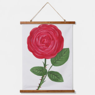 Antique Rose Lithograph, François-Frédéric Grobon Hanging Tapestry