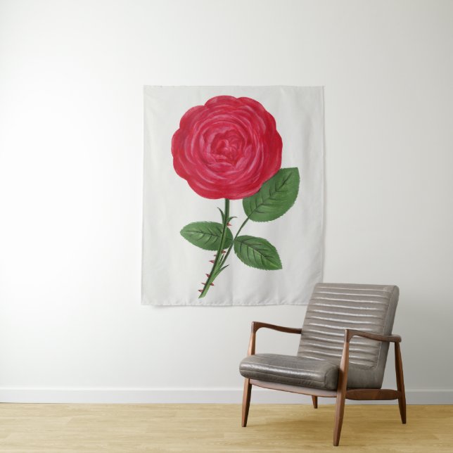 Antique Rose Lithograph, François-Frédéric Grobon Tapestry (In Situ)