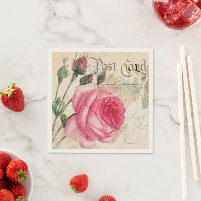 Antique Rose  Napkin (Insitu)