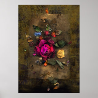 Antique Rose Poster