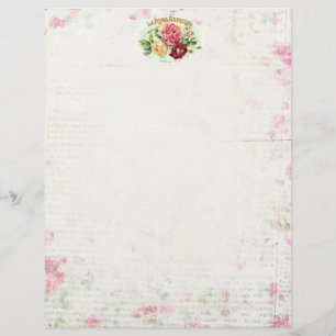 Antique Rose Scrapbooking/Stationary paper